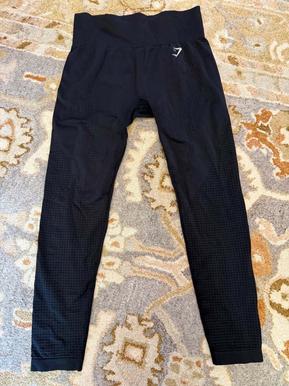 Gymshark Energy Seamless Leggings Black Eyelet Detail